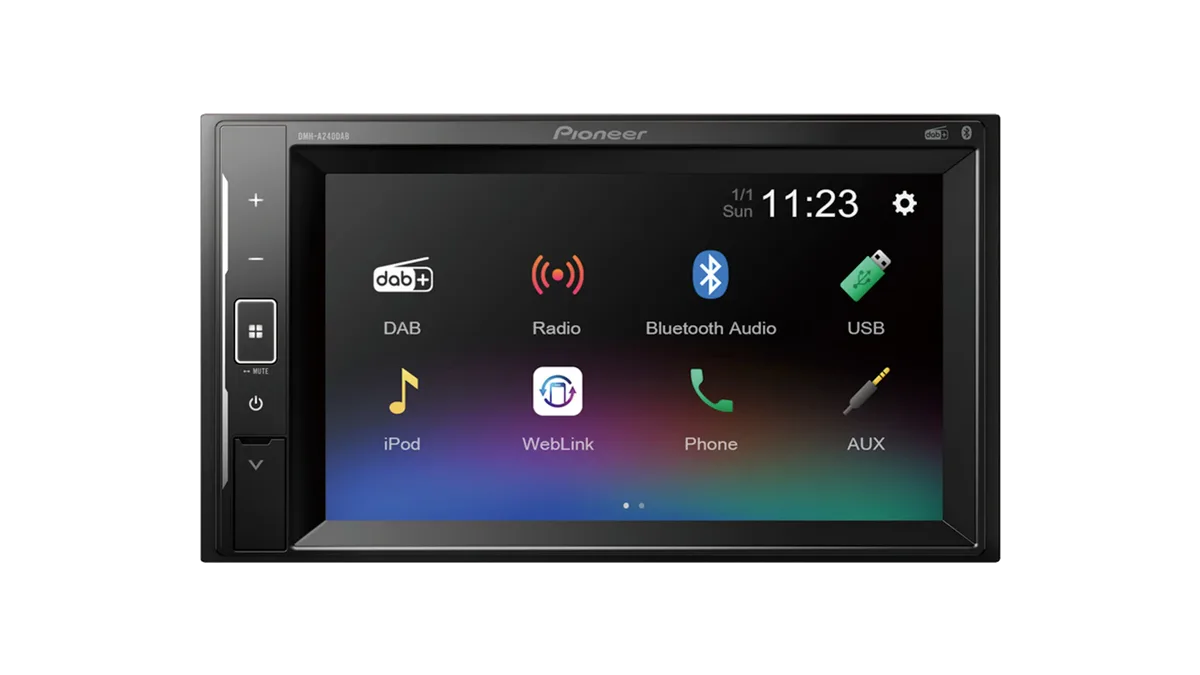 Pioneer DMH-A240DAB – sprednji pogled